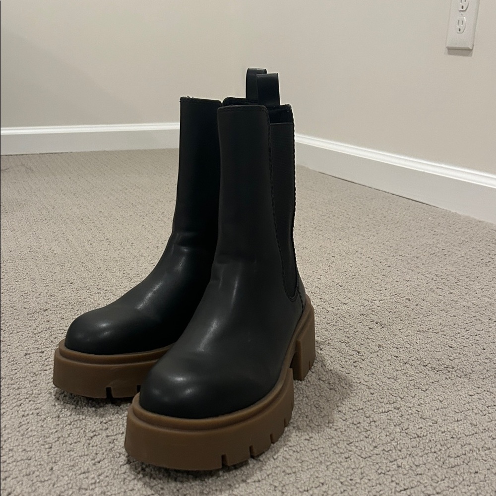 H&M Black and Brown Combat Boots